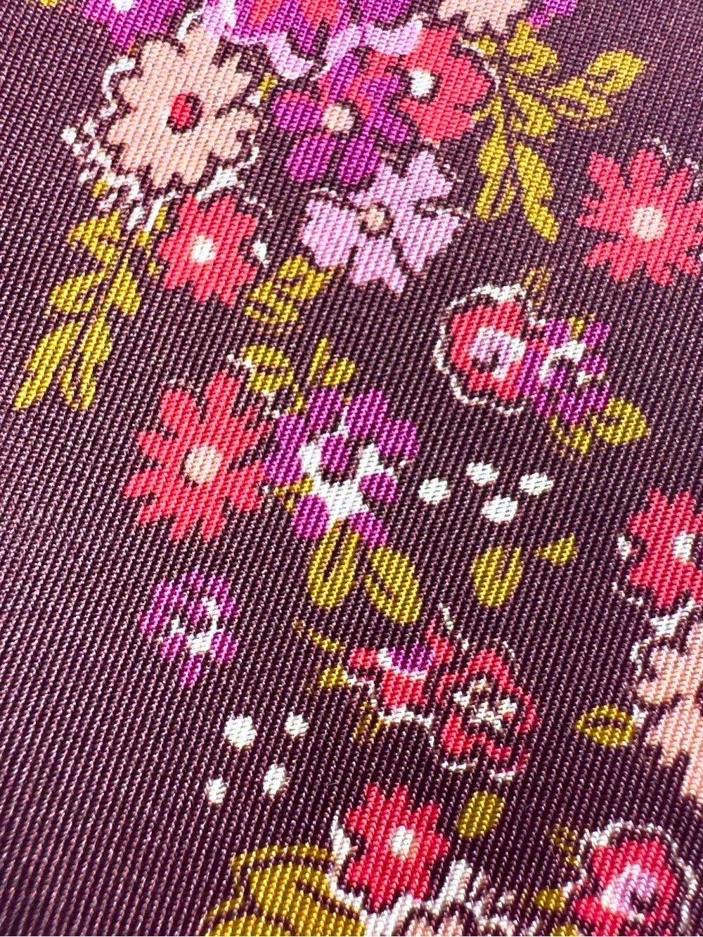 NWT 💐 COACH Posey Cluster Silk Scarf – Brown Multi